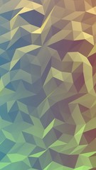 Abstract triangle geometrical green orange background. Geometric origami style with gradient. 3D illustration