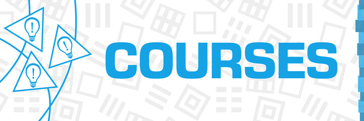 Courses Bulbs Blue Curves Triangles Horizontal 