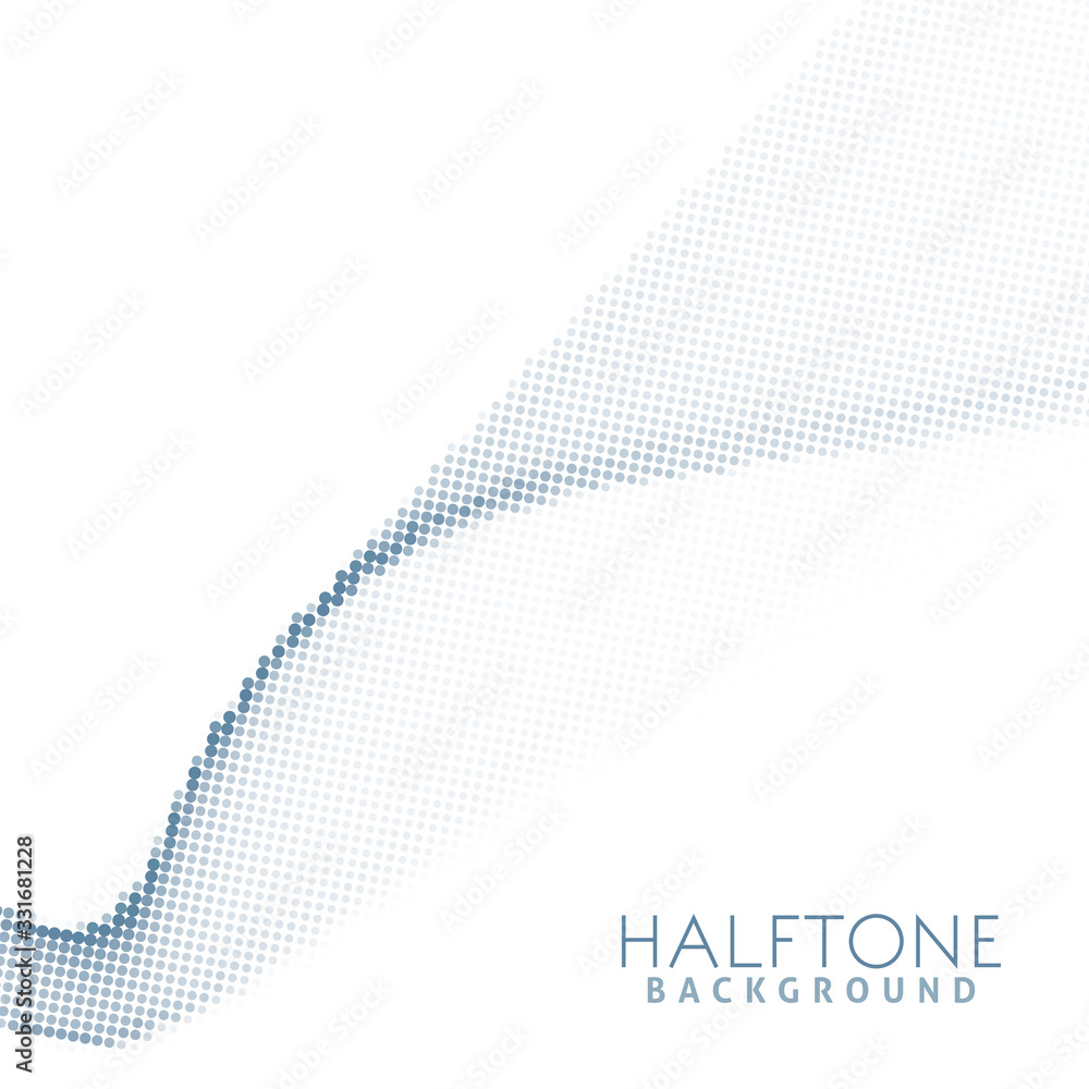 Poster Minimal dotted gray shape with halftone effect. Simple graphics
