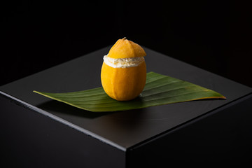 lemon ice cream with lemon zest