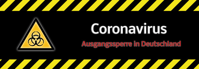 Banner Ausgangssperre in Deutschland Coronavirus