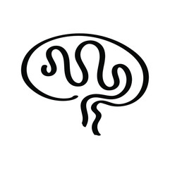  brain icon on white background