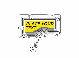 Flat linear promotion geometric shapes banner, scroll,  sticker, badge, price tag, poster.