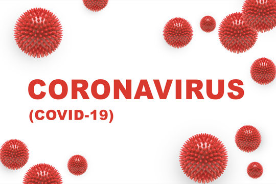 COVID-19. Coronavirus concept inscription typography design logo vector illustration on white background. World Health Organization WHO introduced new official name for Coronavirus disease named COVID