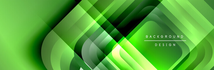 Round squares shapes composition geometric abstract background. Vector Illustration