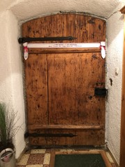 old ancient wooden door entrance