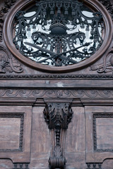 Beautiful front doors in an old European building