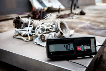 Pile of aluminum for scrap.