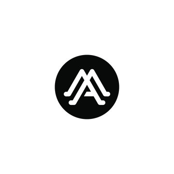 Letter AM logo icon design template elements