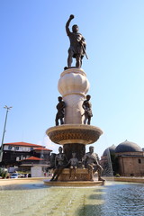 Fototapeta premium Square in Skopje in Macedonia