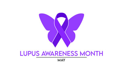 Vector illustration on the theme of Lupus erythematosus awareness month observed every year during the month of May. 