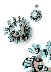 Sketch of virus coronavirus