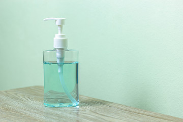 Hand wash gel and protective mask disease covid-19. Concept backgrounds. Commercial Background.