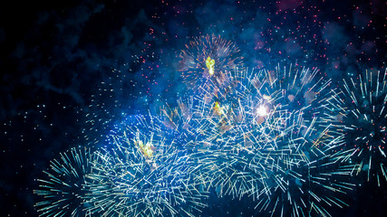 fireworks, Moscow, Russia, Circle of light, city day, Moscow Day, Victory Day, May 9