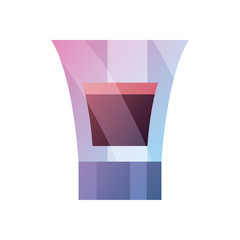 Isolated alcohol cocktail gradient style icon vector design