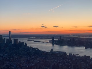 Fototapeta na wymiar New York sunset landscape