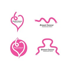 breast cancer ribbon vector illustration