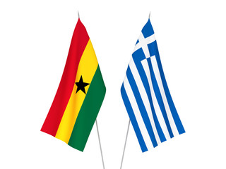Greece and Ghana flags