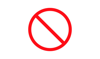 Prohibition sign vector template ,warning sign