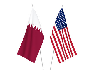America and Qatar flags