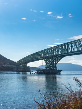 Oshima Bridge. A bridge connecting the main island of Japan Honshu and Suo-Oshima island in Yamaguchi Prefecture