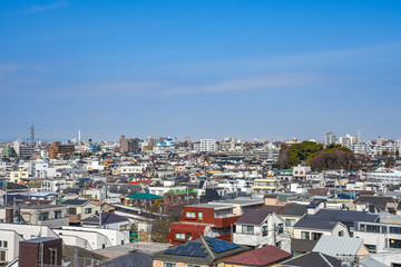 Fototapeta premium Skyline in Setagaya, Tokyo, Japan