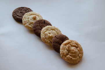 shortbread cookies on a white background