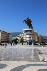 Square in Skopje in Macedonia