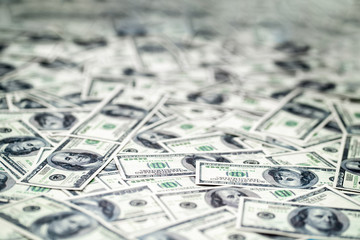 Closeup money background with shallow DOF. Business concept