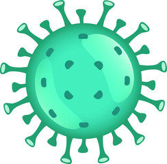Coronavirus or COVID-19 logo. Stop the SARS-CoV-2, virus symbol, stop sign or quarantine logo.