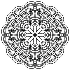 Oriental pattern, vector illustration Mandala. Vintage decorative elements. Islam, Arabic, Indian, moroccan,spain, turkish, pakistan, chinese, mystic, ottoman motifs. Coloring book page