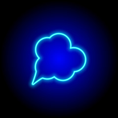 vector neon flat design icon of message symbol