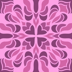 contemporary pink gradient leaves pattern on pink