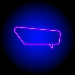 vector neon flat design icon of message symbol