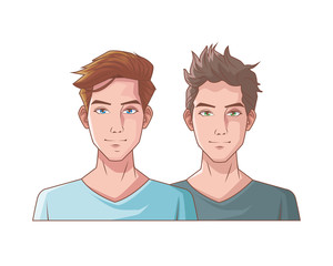 young men friends avatars characters