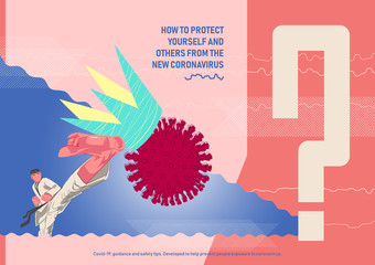 Poster on how to protect from the new coronavirus