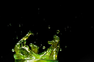 splash in the dark room