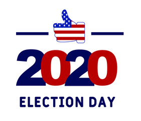 2020 Election day. Usa debate of president voting 2020. Election voting poster. Vote 2020 in USA, banner design. Political election campaign