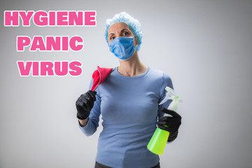Coronavirus COVID-19 hygiene/ illustrative presentation about real world issue with disease.
