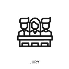 jury icon vector. jury symbol sign.