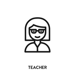 teacher icon vector. teacher symbol sign.