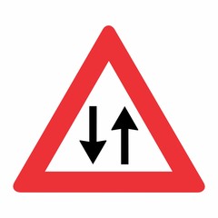 Two Way Traffic Road Sign