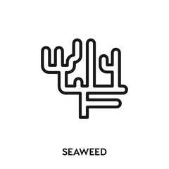 seaweed icon vector. seaweed symbol sign.