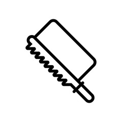 saw thin icon vector. saw thin sign. isolated contour symbol illustration