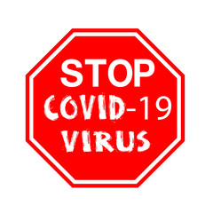 Stop COVID-19 concept ,Abstract virus strain model Novel coronavirus 2019-nCoV