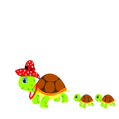 cute turtle cartoon illustration