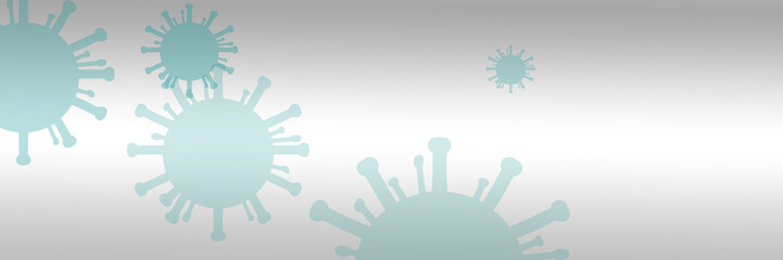 Obraz premium Corona or Covid-19 virus concept Background banner illustration.