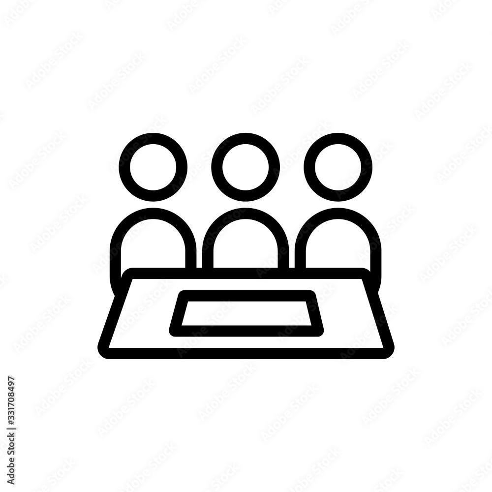 Poster game for a large company icon vector. game for a large company sign. isolated contour symbol illustr