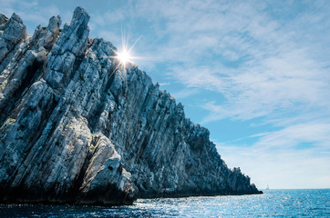 Fototapeta na wymiar magnificent view of the cliffs of the Kornati Islands in Croatia