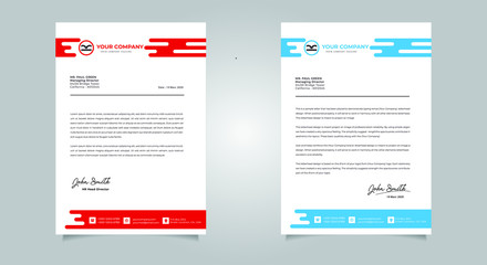Business Letterhead template with modern abstract design vector Illustration EPS 10
